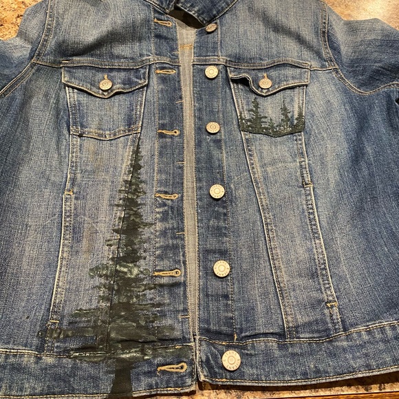 Hand Painted Jean Jacket! - Picture 2 of 9